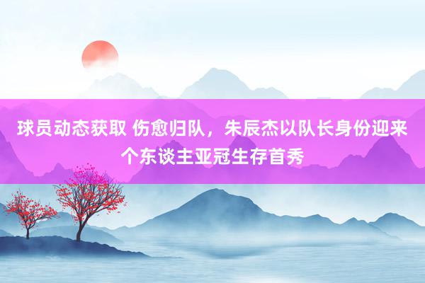 球员动态获取 伤愈归队，朱辰杰以队长身份迎来个东谈主亚冠生存首秀